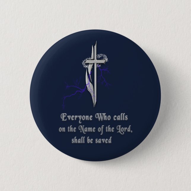 Christian Scripture 6 Cm Round Badge (Front)