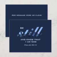 Christian Scripture Be Still Blue Mountain Custom