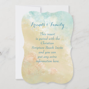 Christian Scripture Beach  Seashell Destination Invitation