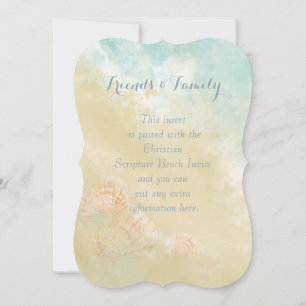 Christian Scripture Beach Seashell Destination Invitation
