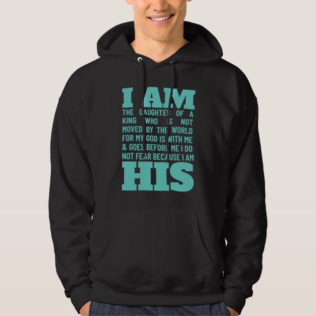 Christian Scripture  Bible Verse Faith God Daughte Hoodie (Front)