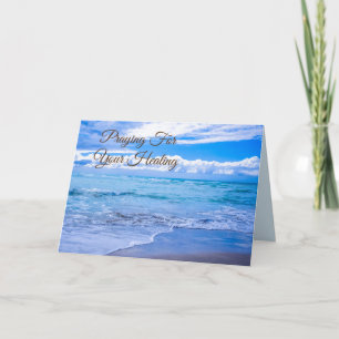 Christian Scripture Get Well Card Blue Ocean Scene