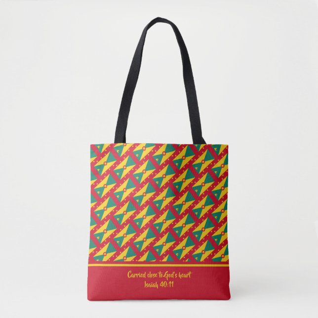 Christian Scripture GRENADA FLAG Isaiah Tote Bag (Front)