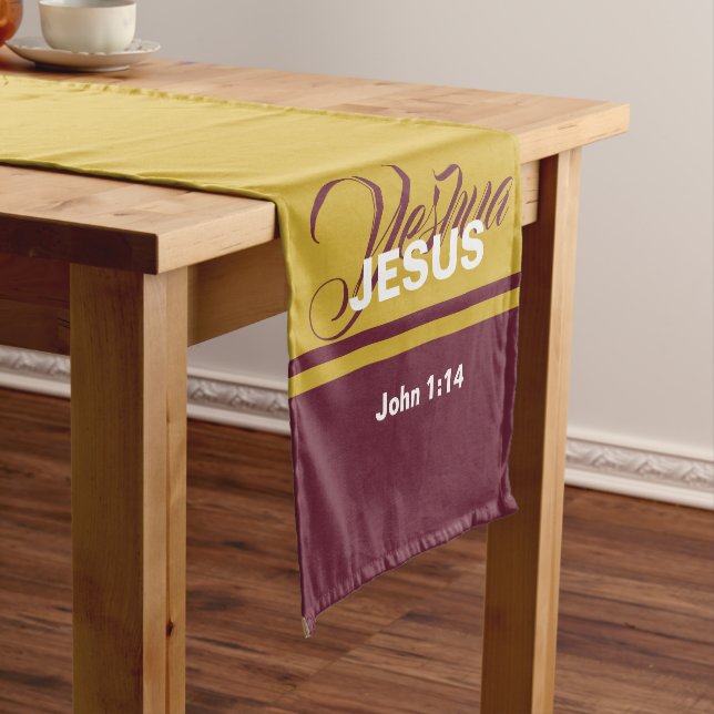 Christian Scripture JESUS REASON SEASON Christmas Short Table Runner (In Situ)