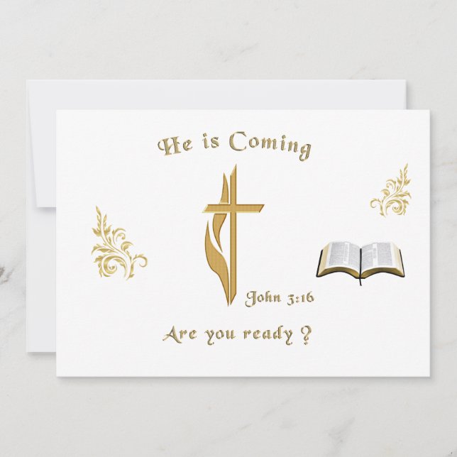 Christian Scripture John 3:16 Invitation (Front)