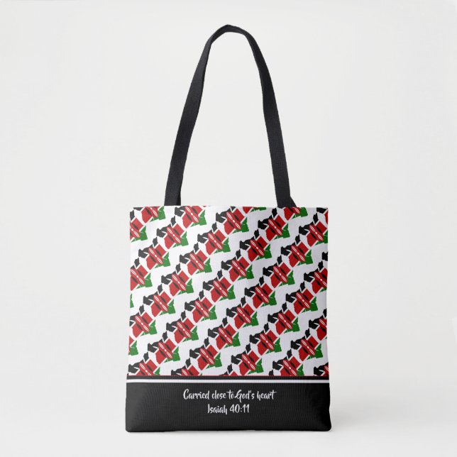 Christian Scripture KENYA FLAG Isaiah Tote Bag (Front)