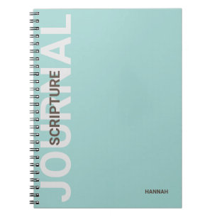 Christian Scripture Personalised Teal Journal