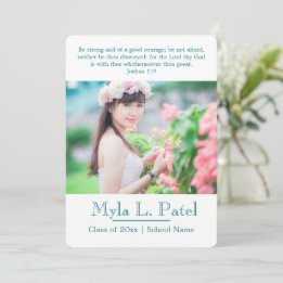 Christian Scripture Photo Grad Announcement/ Invitation