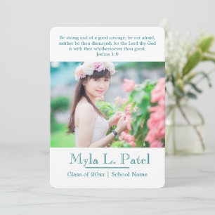 Christian Scripture Photo Grad Announcement/ Invitation