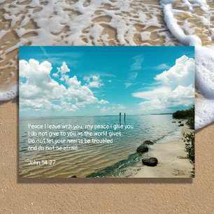 Christian Scripture Seawater Scenic Postcard