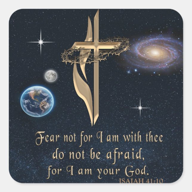 Christian Scripture Square Sticker (Front)