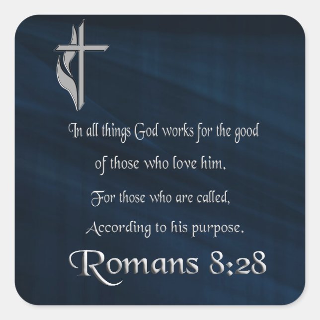 Christian Scripture Square Sticker (Front)