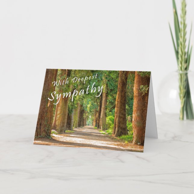 Christian Scripture Sympathy Card Trees and Path (Front)