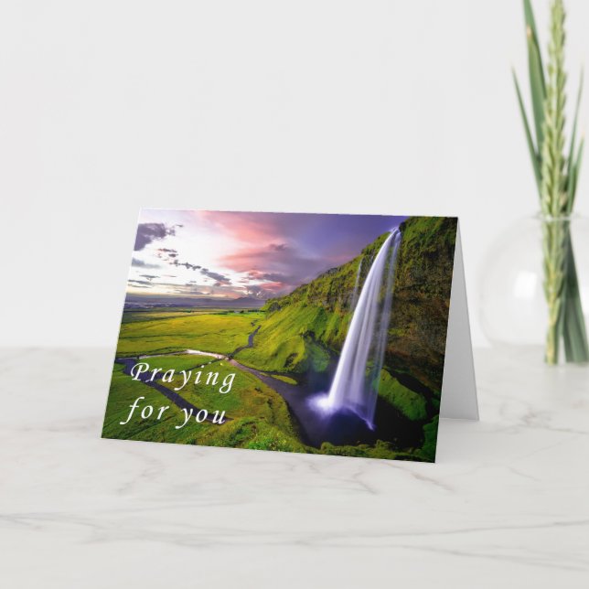 Christian Scripture Sympathy Card Waterfall (Front)