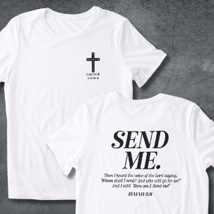 Christian Send Me Isaiah 6:8 Church Name Outreach Tri-Blend Shirt