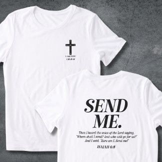 Christian Send Me Isaiah 6:8 Church Name Outreach Tri-Blend Shirt