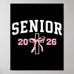 Christian Senior 2026 Cl Of 26 Coquette Girls Poster