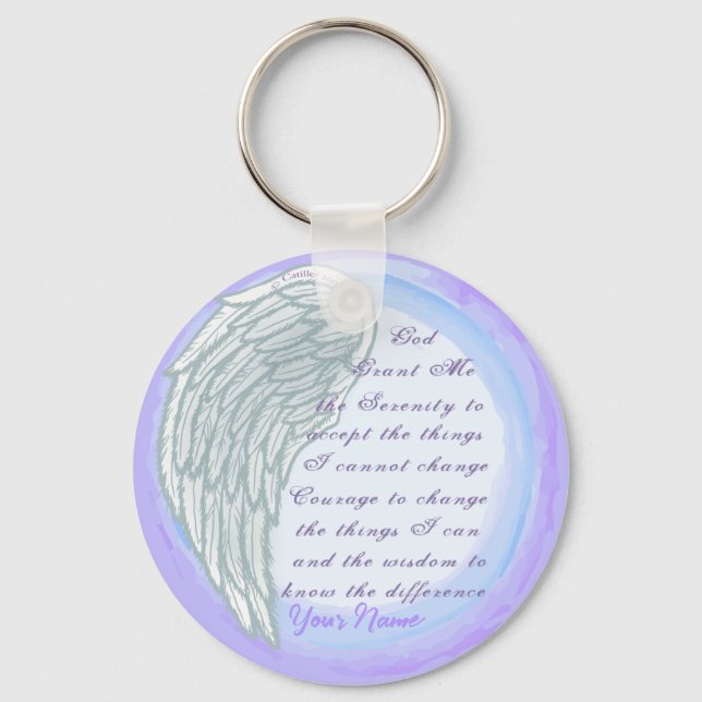 Christian Serenity Prayer Wing Key Ring (Front)