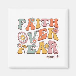 Christian-shirt Girls Faith Over Fear Cute Jesus K Magnet