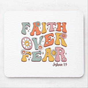 Christian-shirt Girls Faith Over Fear Cute Jesus K Mouse Pad