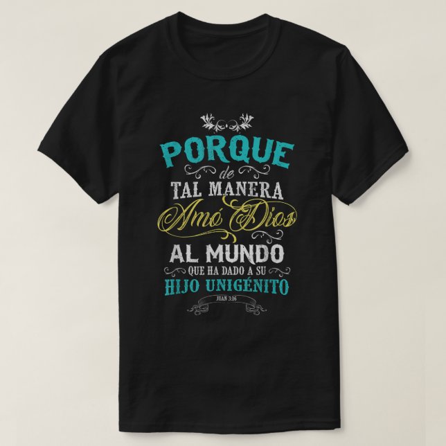 Christian Shirts in Spanish  Camisetas sobre Jesus (Design Front)