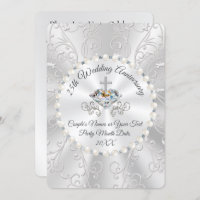 CHRISTIAN Silver 25th Anniversary Invitation Card
