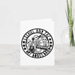 Christian Skeleton Ezekiel And Dry Bone Band Bible Card