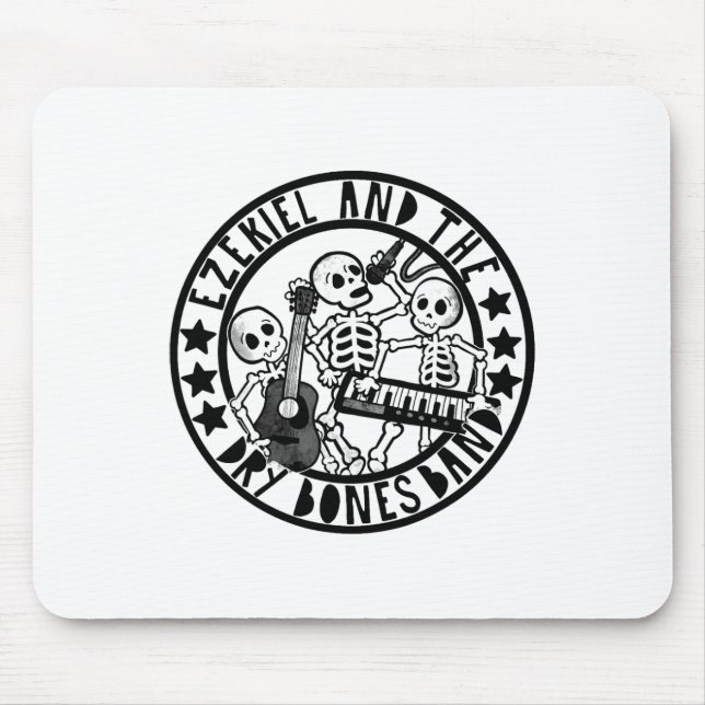 Christian Skeleton Ezekiel And Dry Bone Band Bible Mouse Pad (Front)