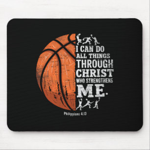 Christian Sketll I Can Do All Things Religious Fai Mouse Pad