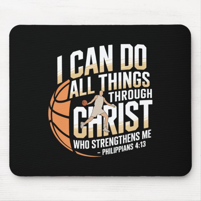 Christian Sketll Player I Can Do All Things  Mouse Pad (Front)
