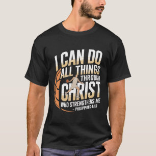 Christian Sketll Player I Can Do All Things  T-Shirt
