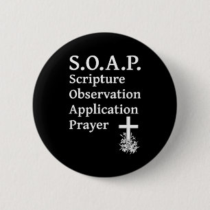 Christian Soap Scripture Observation Application P 6 Cm Round Badge