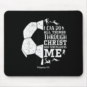 Christian Soccer Faith Bible Verse Faith Design Mouse Pad