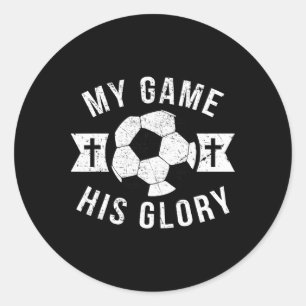 Christian Soccer Gifts Teen Boys Girls Sayings Phr Classic Round Sticker