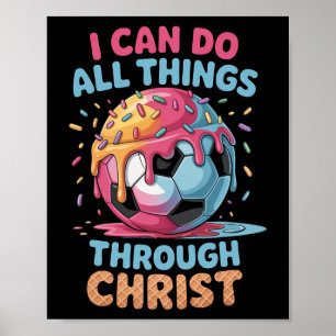 Christian Soccer Shirts Boys Kids Youth Philippian Poster