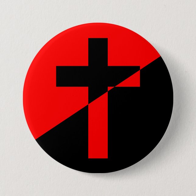 Christian Socialism & Anarchism (Liberation) Flag 7.5 Cm Round Badge (Front)
