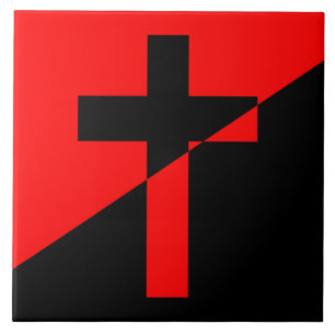 Christian Socialism & Anarchism (Liberation) Flag Ceramic Tile