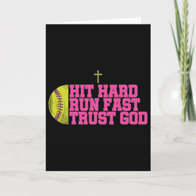Christian Softll, Hit Hard Run Fast Trust God, Sof Card (Front)