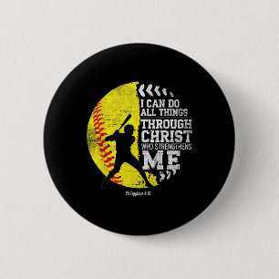 Christian Softll I Can Do All Things Religious Fai 6 Cm Round Badge