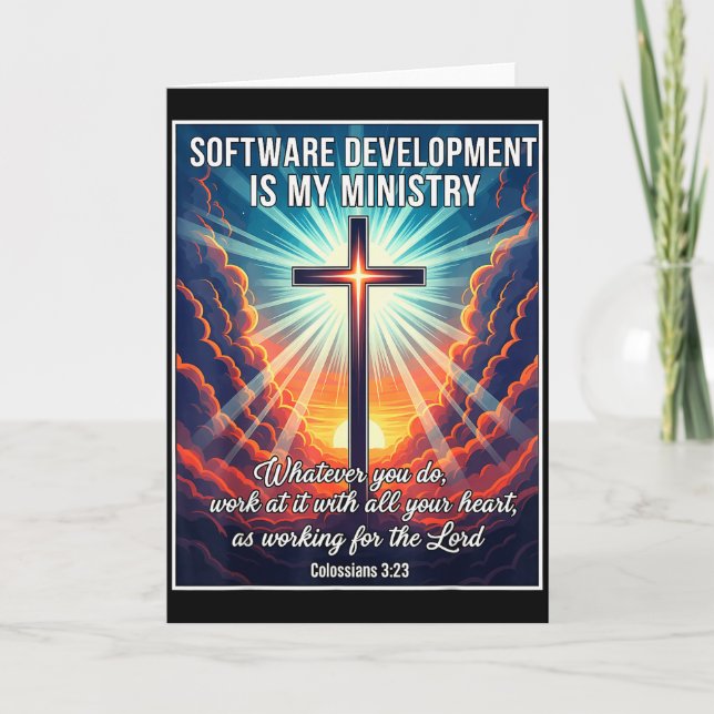 Christian Software Development Is My Ministry Deve Card (Front)