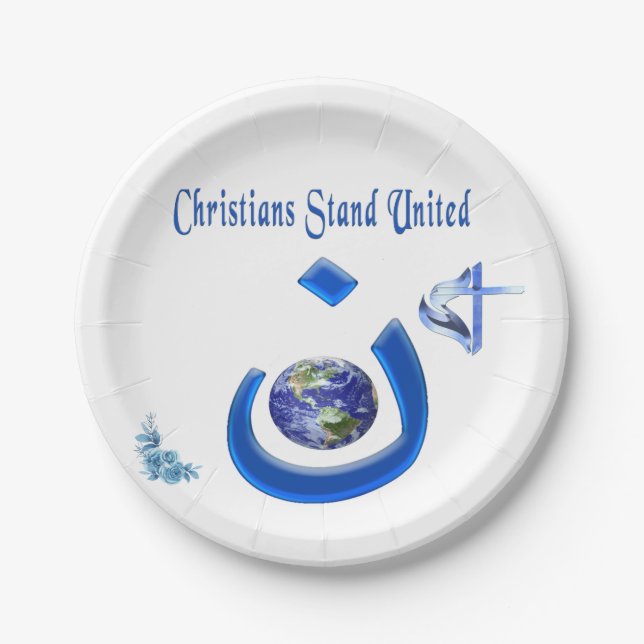 Christian Solidarity Paper Plate (Front)