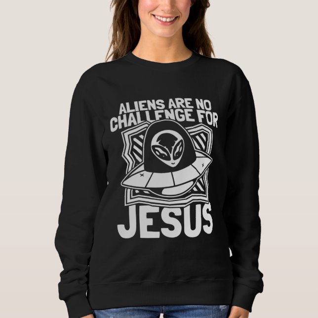 Christian Spaceship Christianity Catholic Bible Al Sweatshirt (Front)