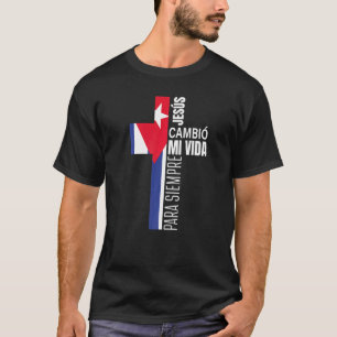 Christian Spanish Bible Verse Message Jesus Cuban T-Shirt