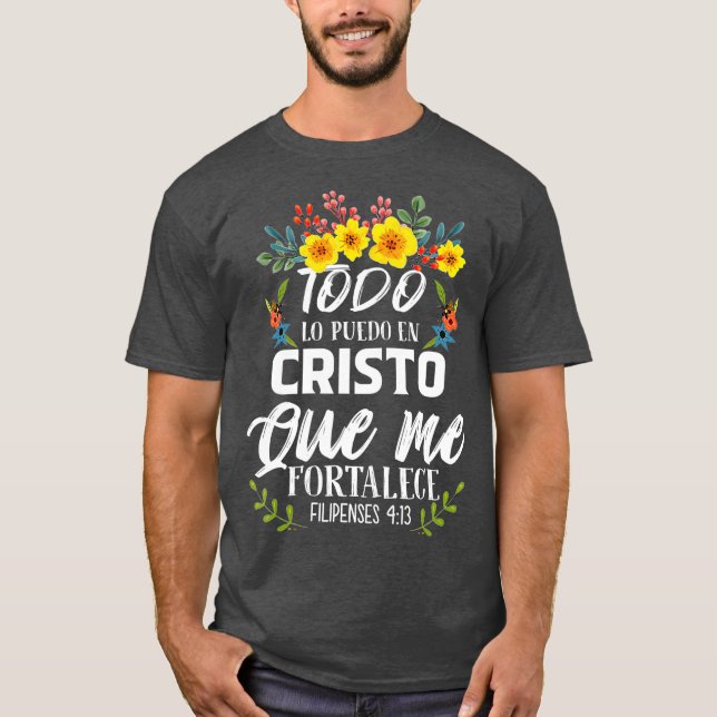Christian Spanish Gifts Women Religious Bible T-Shirt (Front)
