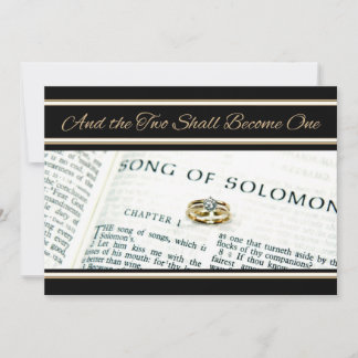 Christian Spiritual Scripture Wedding Invitation