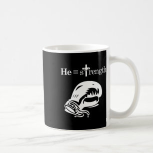 Christian Sports Inspirational Quote Jesus Boxing  Coffee Mug