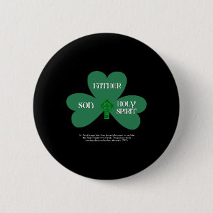 Christian St Patrick's Day Religious Trinity Clove 6 Cm Round Badge