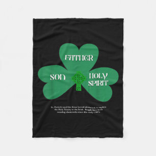 Christian St Patrick's Day Religious Trinity Clove Fleece Blanket