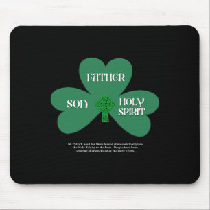 Christian St Patrick's Day Religious Trinity Clove Mouse Pad