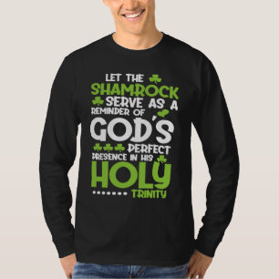 Christian St Patricks Day Shamrock Holy Trinity T-Shirt
